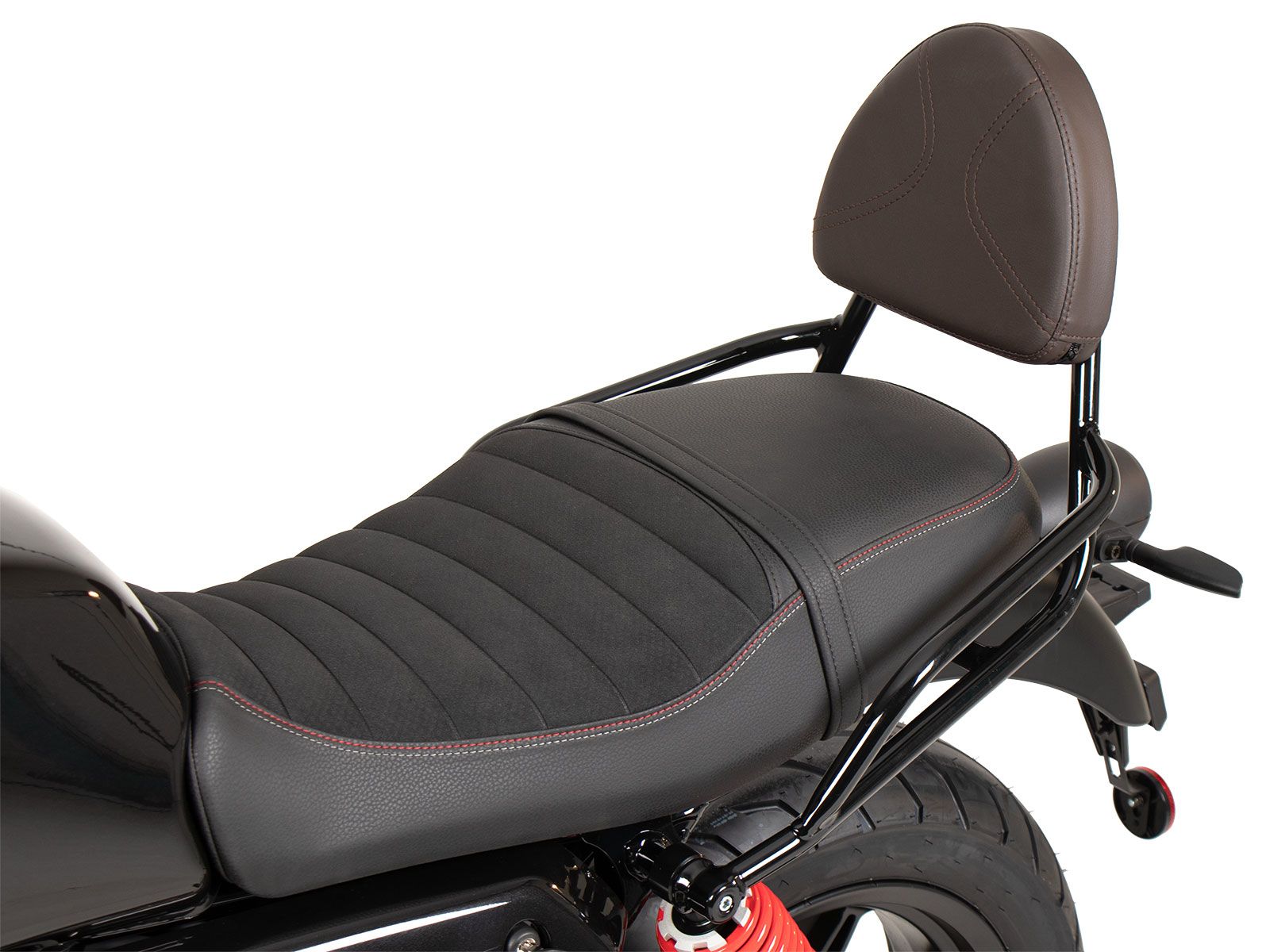 Sissybar negro/marrón sin portaequipajes para Moto Guzzi V7 Stone Special Edition (22-)