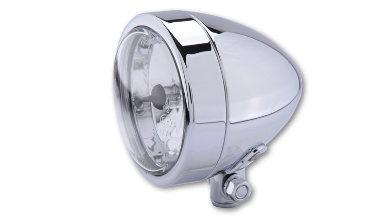 HIGHSIDER faro inteligente Bullet H4 cromado luz de carretera, montaje inferior, homologado E (1ud.)