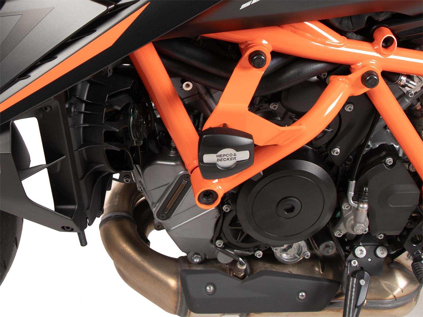 Protector de motor incl. almohadilla de protección naranja para KTM 1390 Super Duke R / EVO (24-)