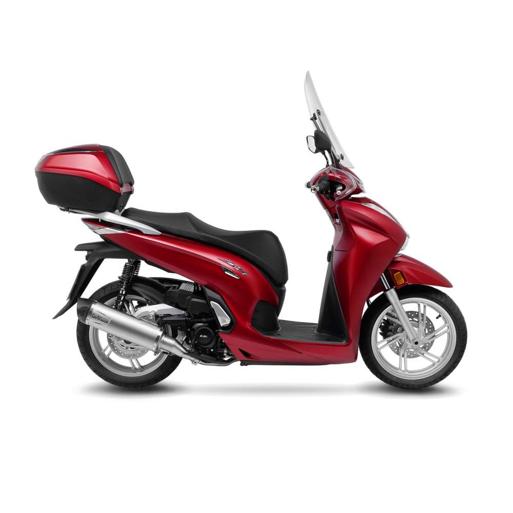 Sistema de escape LeoVince LV One Evo para Honda SH 350 i, acero inoxidable plata, slip on, certificado E