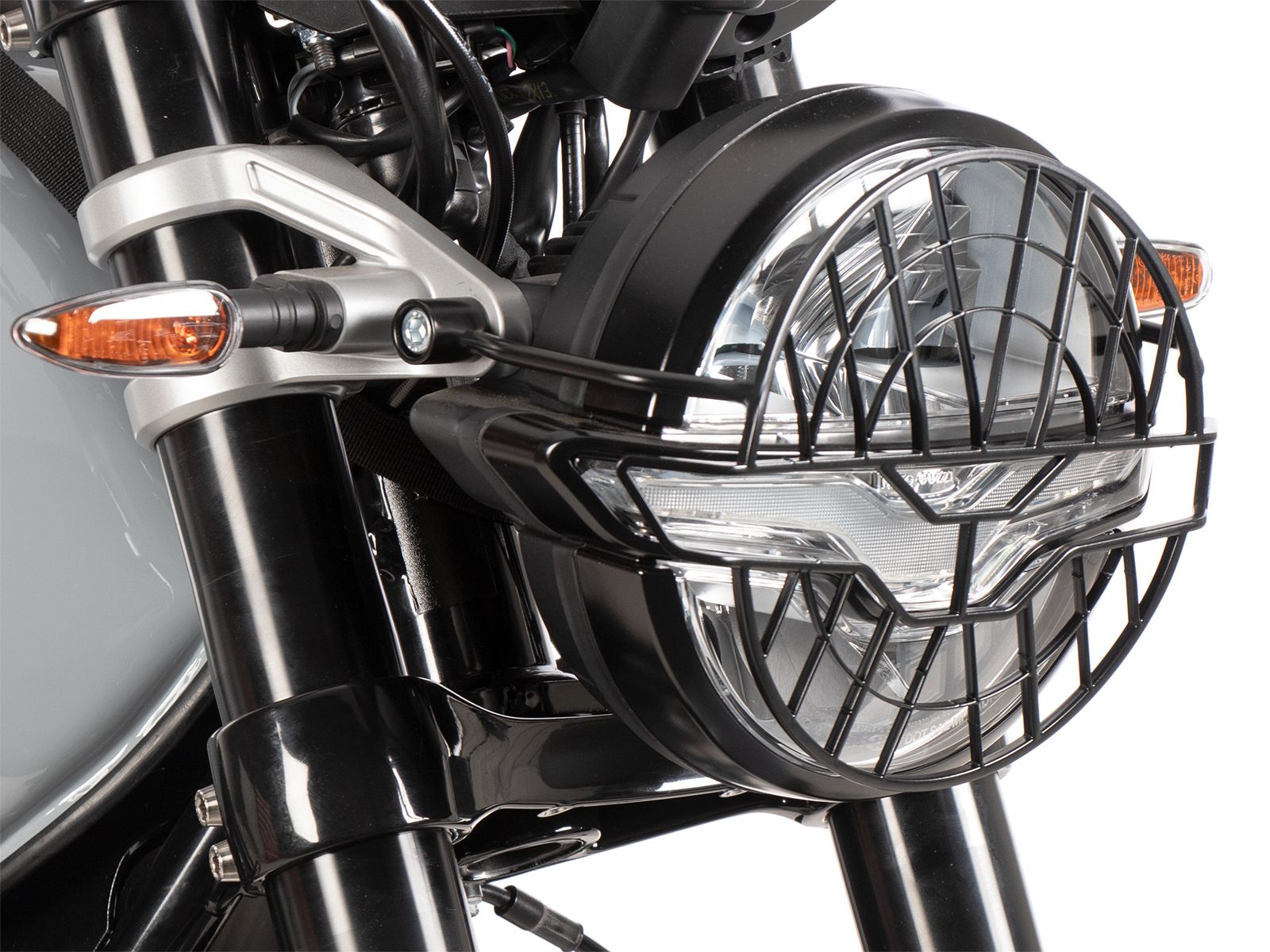Protector de faros negro para Moto Guzzi V7 850 Stone (25- ) Hepco & Becker