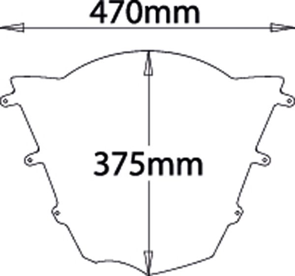 Parabrisas Double Bubble - altura 375 mm para BMW R 1200 S (04-06), humo claro