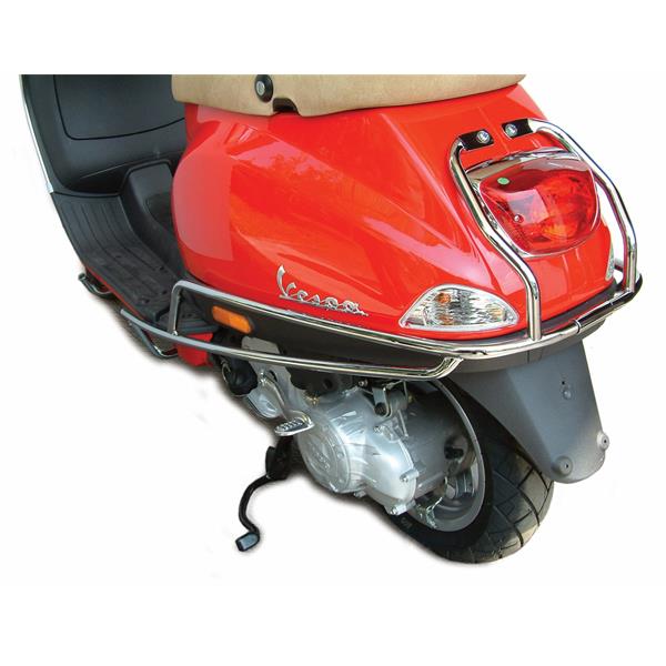 Barra protectora trasera cromada para Vespa ET2/ET4/LX/LXV/S 50-150cc Cuppini