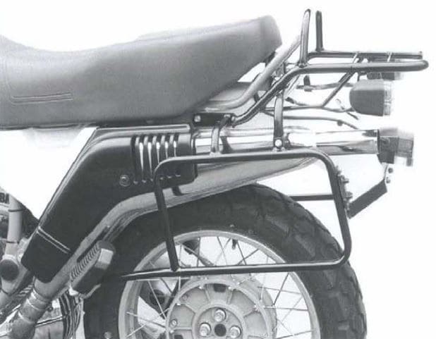 Portaequipajes tubular Topcase negro para BMW R 80 GS Basic (1996) Origanal Hepco & Becker