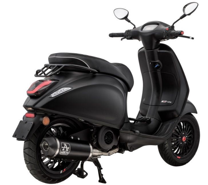 Portaequipajes/Socio Negro Mate para Vespa Primavera/Sprint 50-150ccm 2T/4T AC