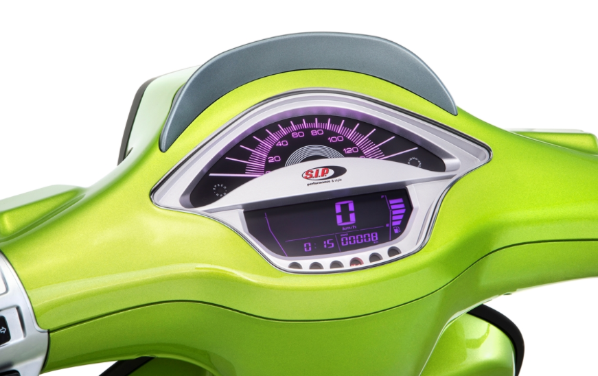 Cuentarrevoluciones/calendario para Vespa Primavera/Sprint 50-150cc 2T/4T AC, plata