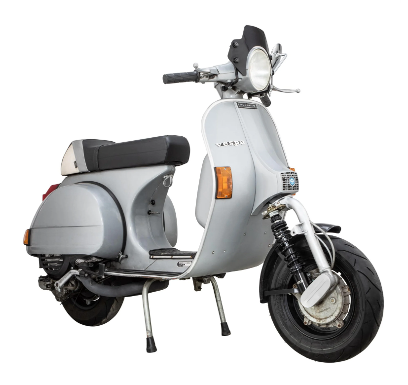 Guardabarros Garelli EVO II para Vespa PX 80-200ccm, carbono, soporte negro