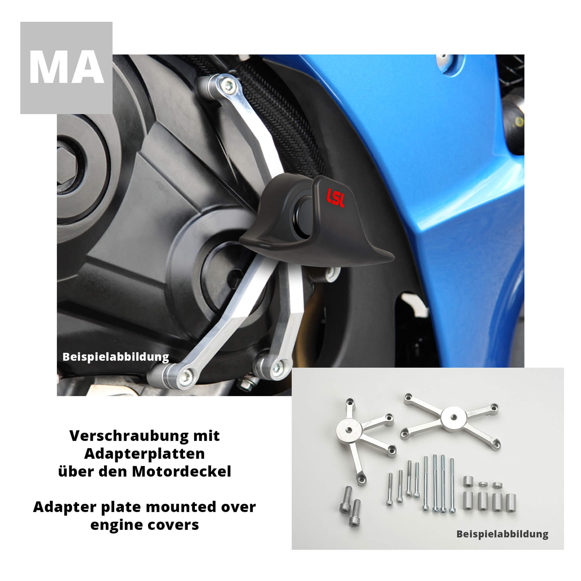 LSL SlideWing Befestigungskit für Triumph Thruxton/R,  2016-, schwarz