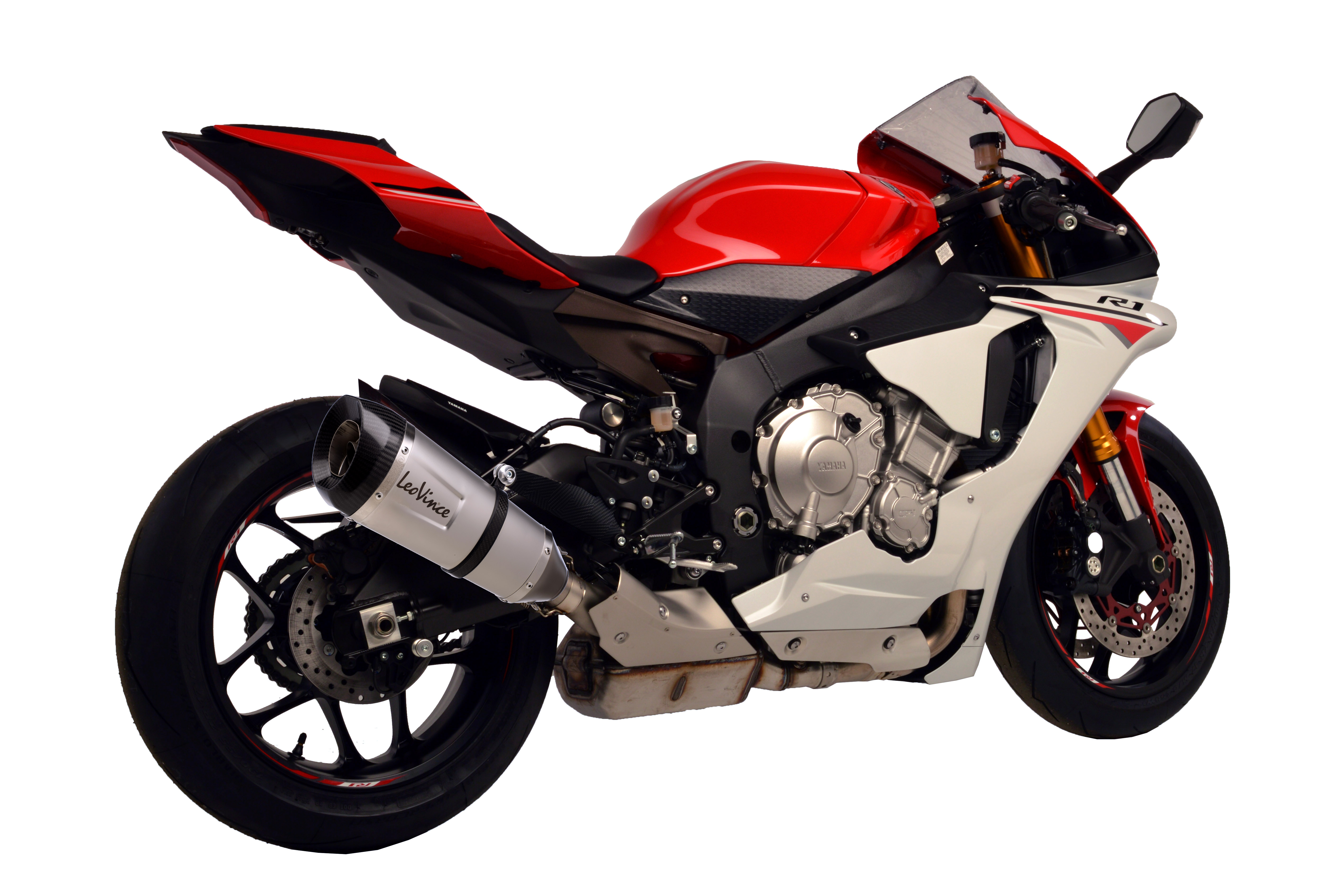 Sistema de escape LeoVince Factory S, acero inoxidable, slip on para Yamaha YZF-R1 / M (Bj.15-16)