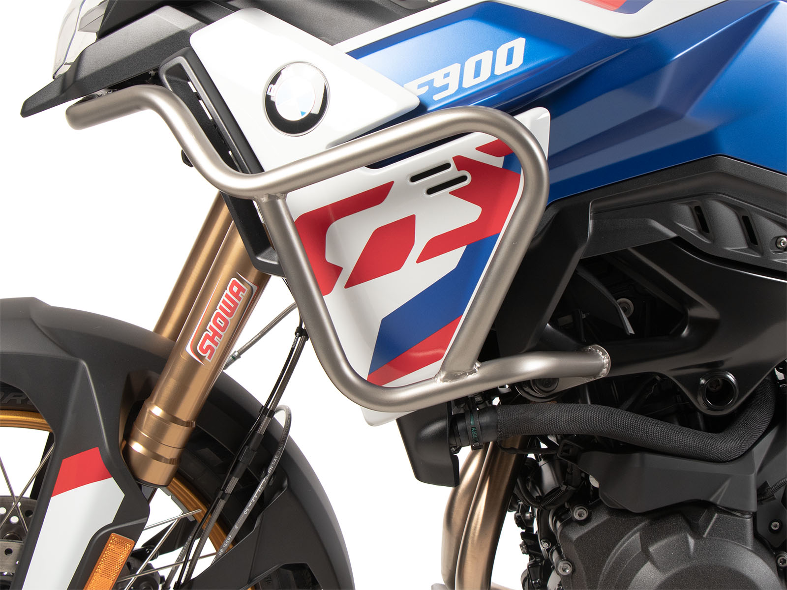 Protector de depósito de acero inoxidable para BMW F 900 GS (24-) Hepco & Becker