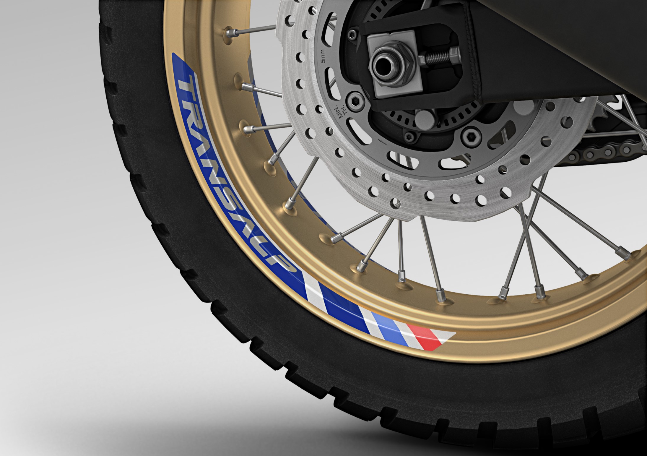 Decoración de llanta «Pearl Glare White» para Honda XL 750 Transalp (23-) / E-Clutch (26-) Original