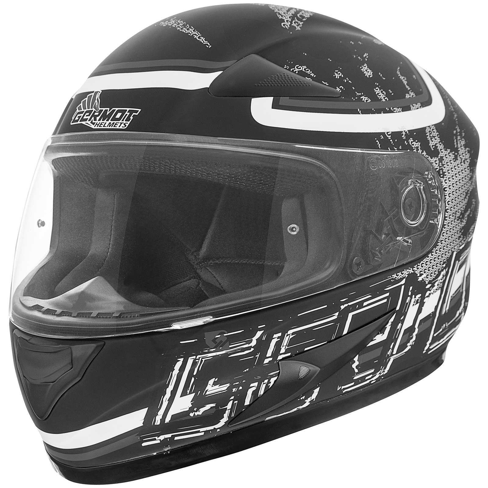 Casco Germot oversize GM 720, negro mate/gris