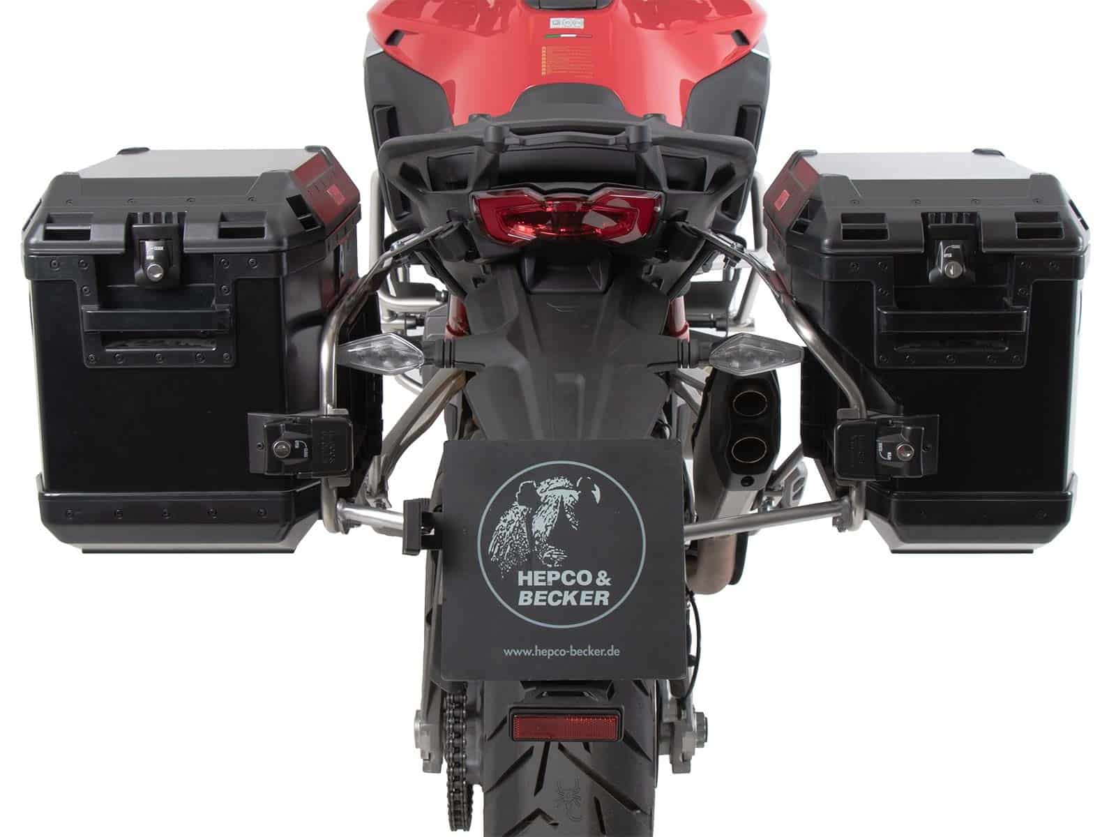Juego portaequipajes Cutout incl. juego portaequipajes Xplorer Cutout negro para Ducati Multistrada V4 /S (25-)