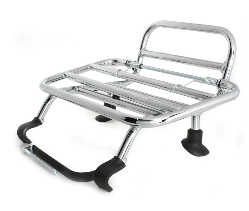 Portaequipajes delantero para Vespa GTS/GTS Super/GTV/GT 60/GT/GT L 125-300cc, plegable, cromado