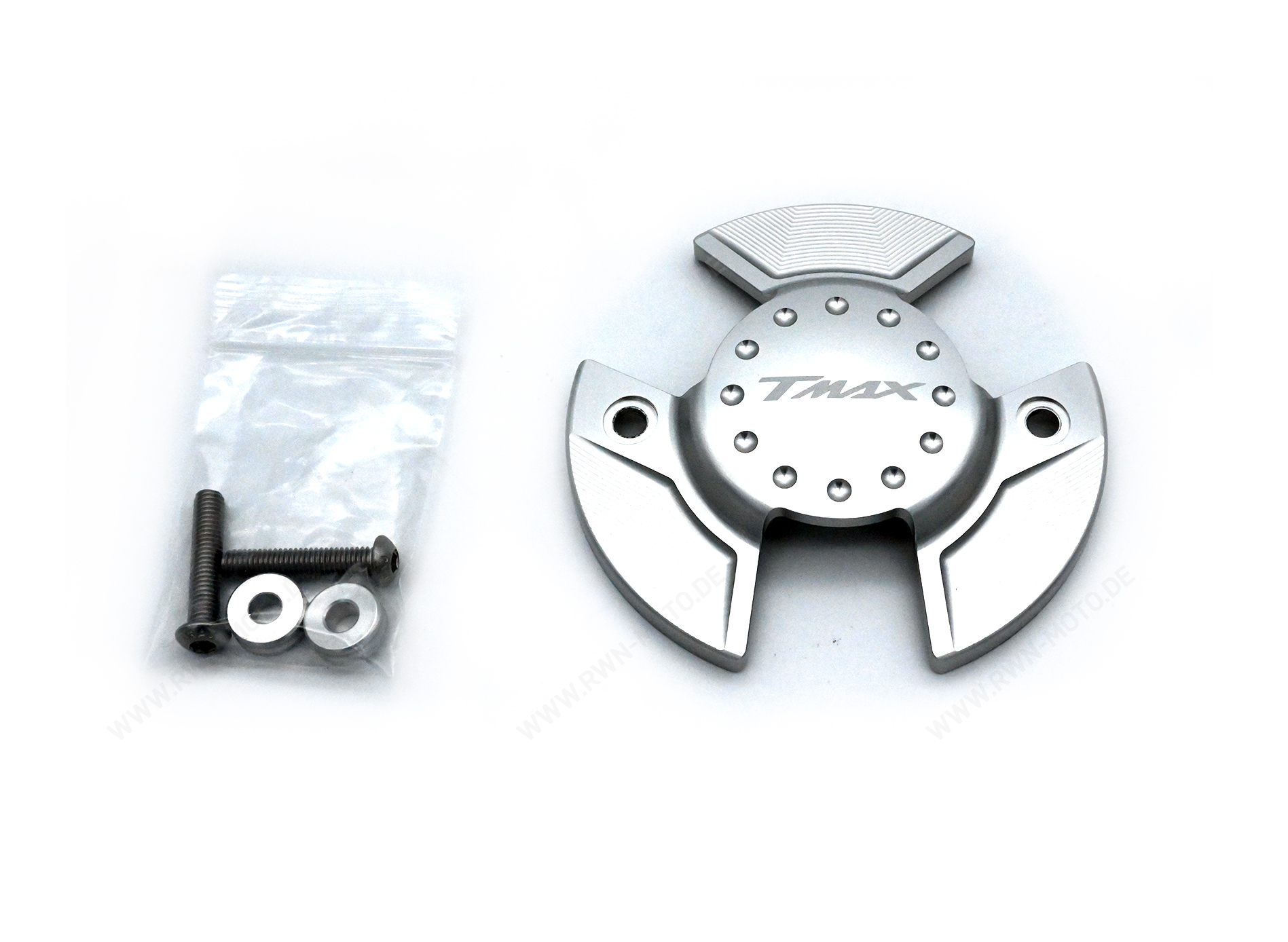 Tapa del motor Billet plata para Yamaha T-MAX (22-) Original