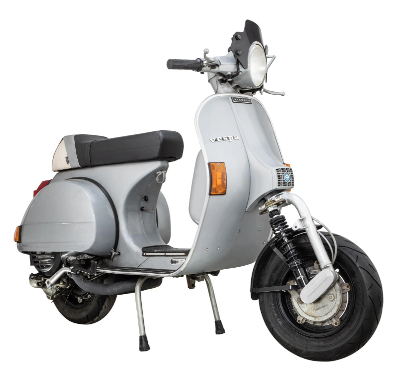 Guardabarros Garelli Race EVO II para Vespa PX 80-200ccm, carbono, soporte negro