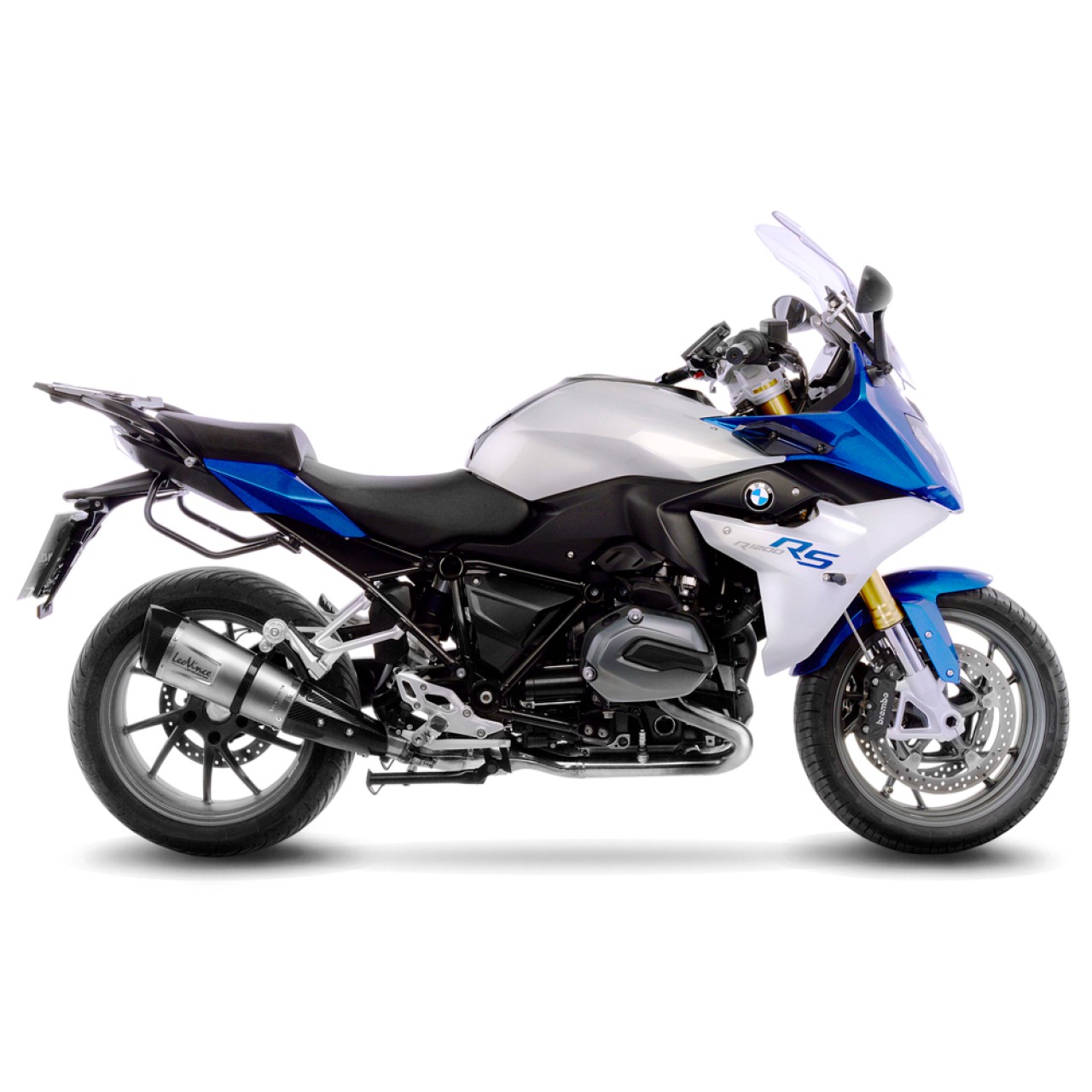 Escape LeoVince Factory S para BMW R 1200 R /RS, titanio, plata, slip on, Euro4, E-certificate