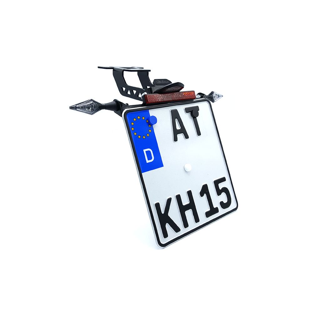 Soporte de matrícula (incl. intermitentes Barracuda delanteros + traseros) para Yamaha YZF-R3 / MT-03 (20-)