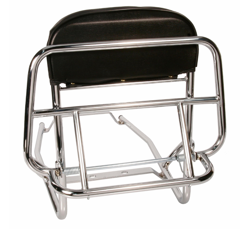 Portaequipajes trasero para Vespa PX 80-200cc, plegable, cromado