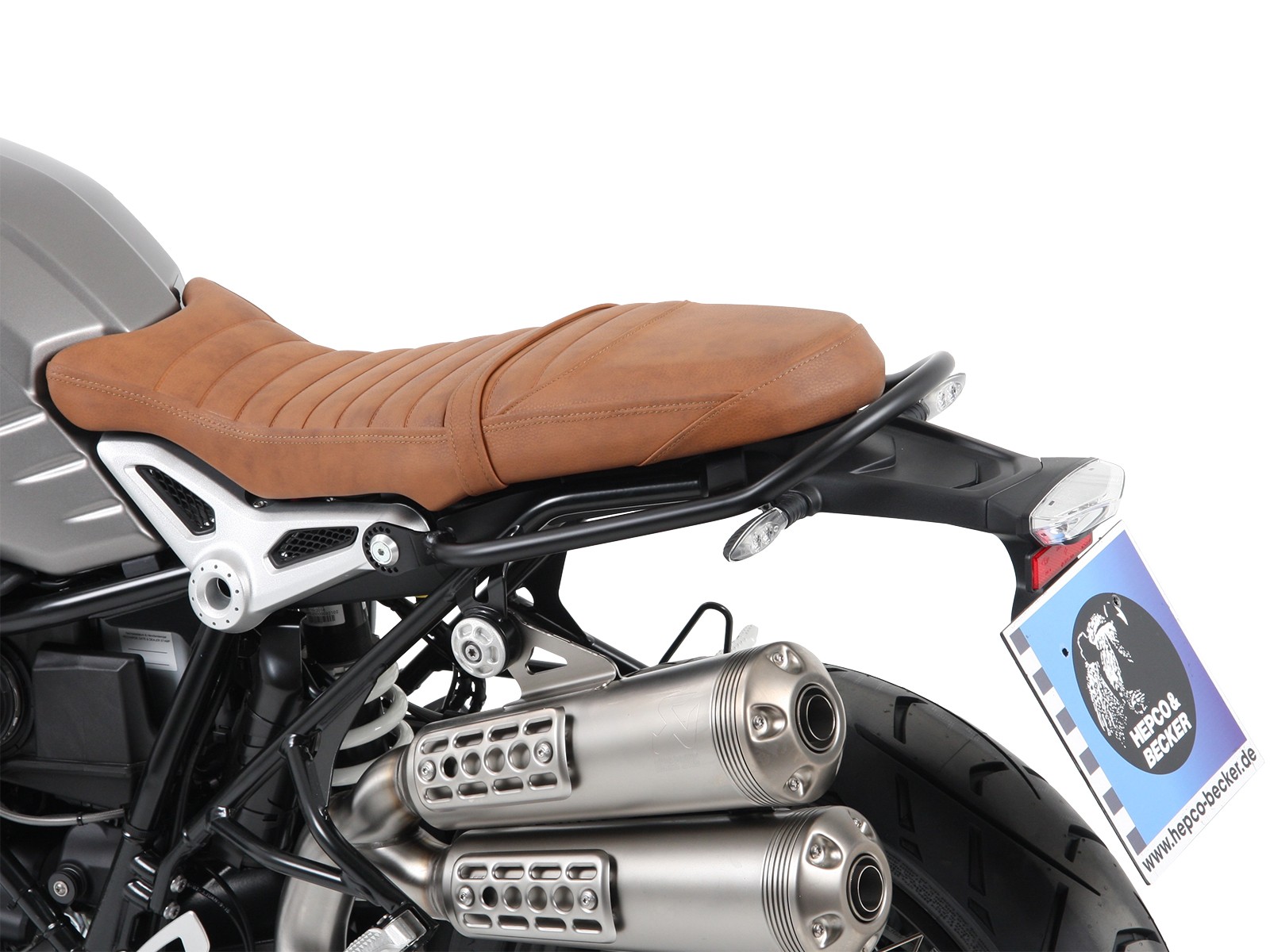 Asidero / barandilla pasajero negro para BMW R nineT Pure (17-23) Hepco & Becker