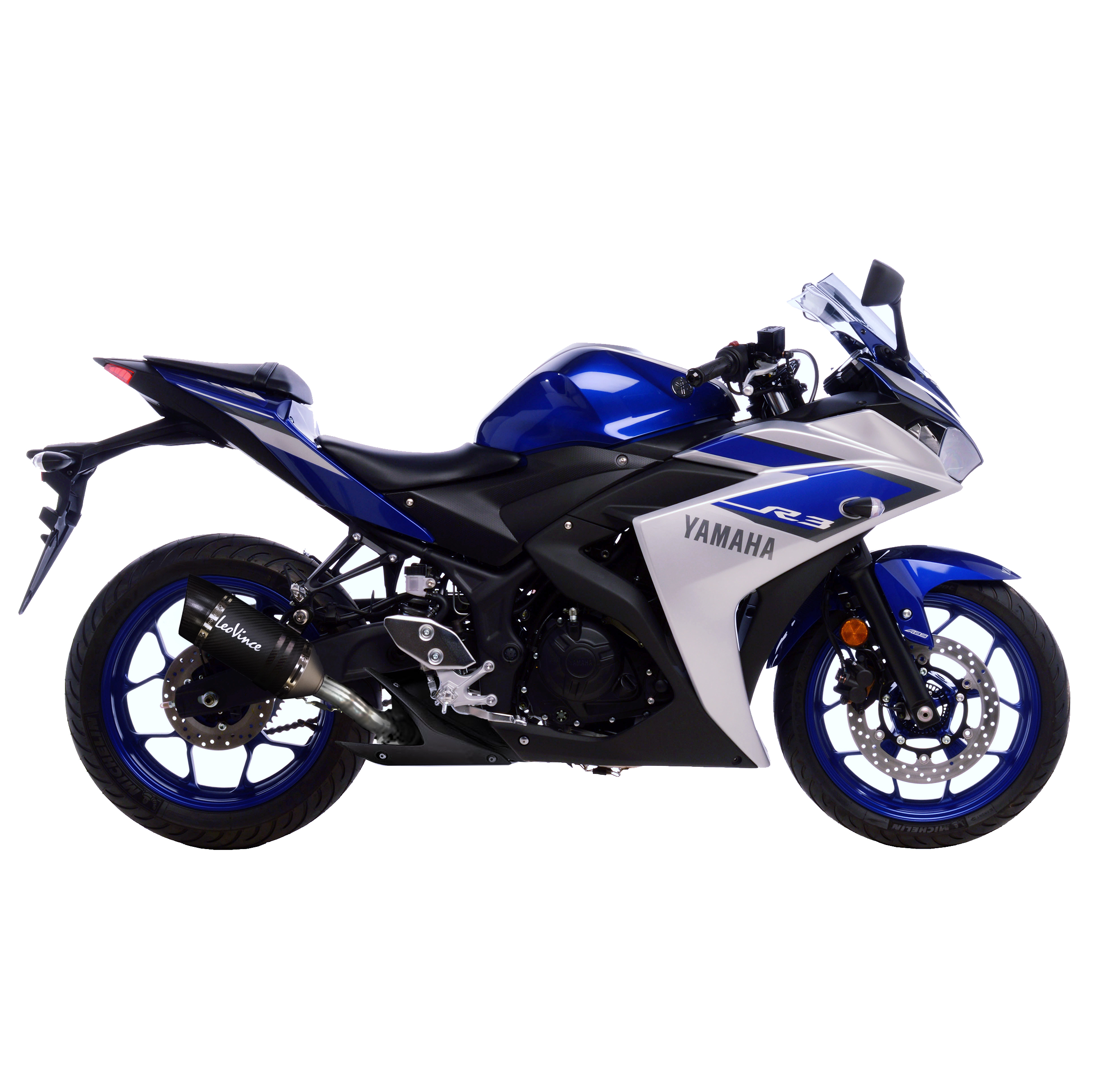 Sistema de escape LeoVince LV Pro, carbono, slip on para Yamaha MT-03 / YZF-R3