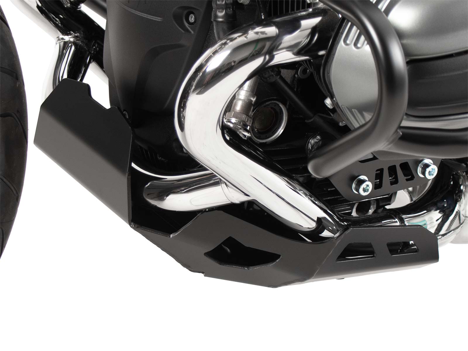 Placa de protección del motor negra para BMW R 12 S (25-) Hepco & Becker