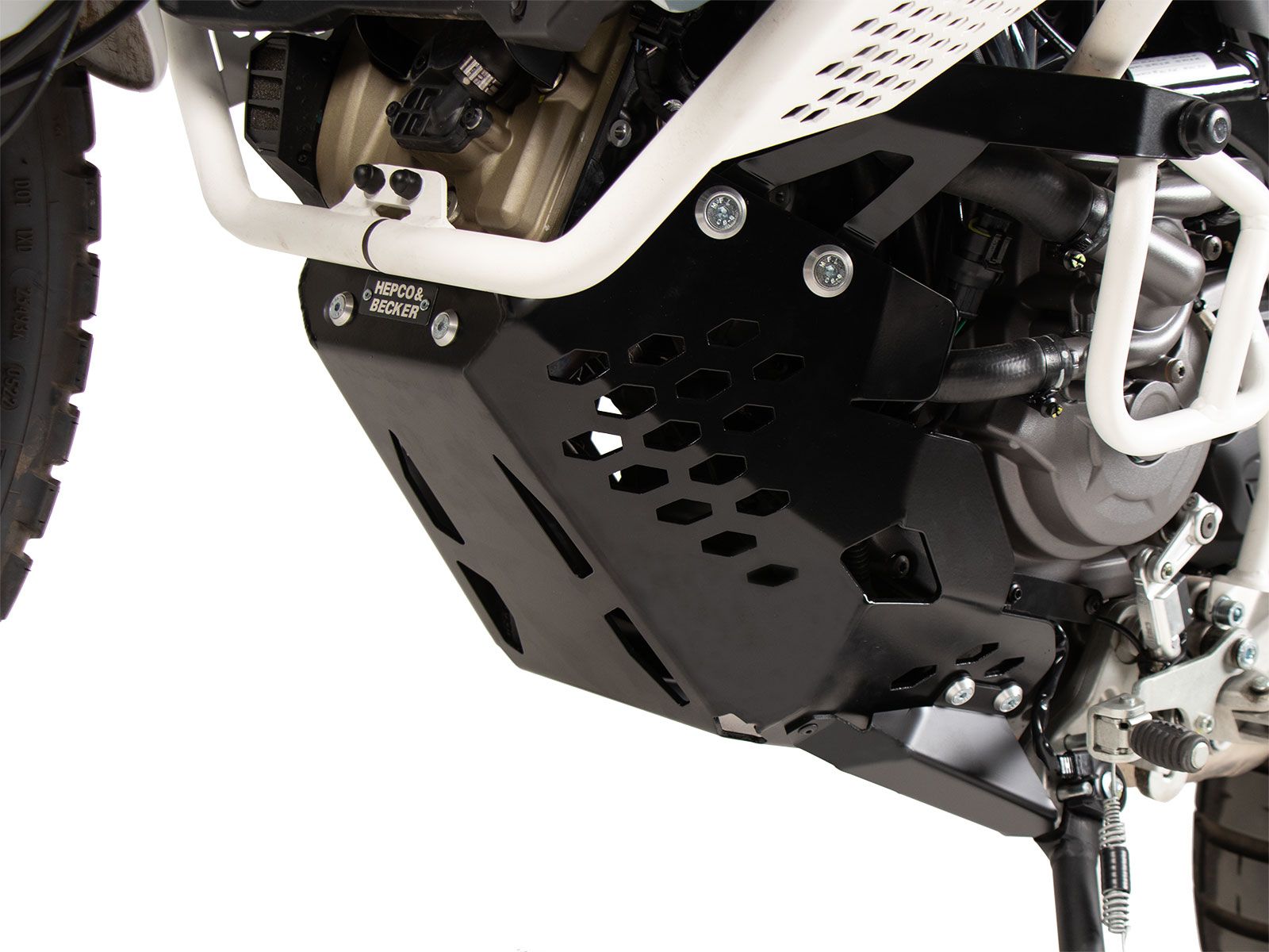 Placa de protección del motor negra para Ducati DesertX (22-) Hepco & Becker