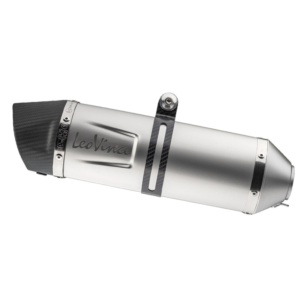 Escape LeoVince LV One Evo para Kawasaki Ninja 125 /Z 125, plata, slip on, Euro4, homologación E