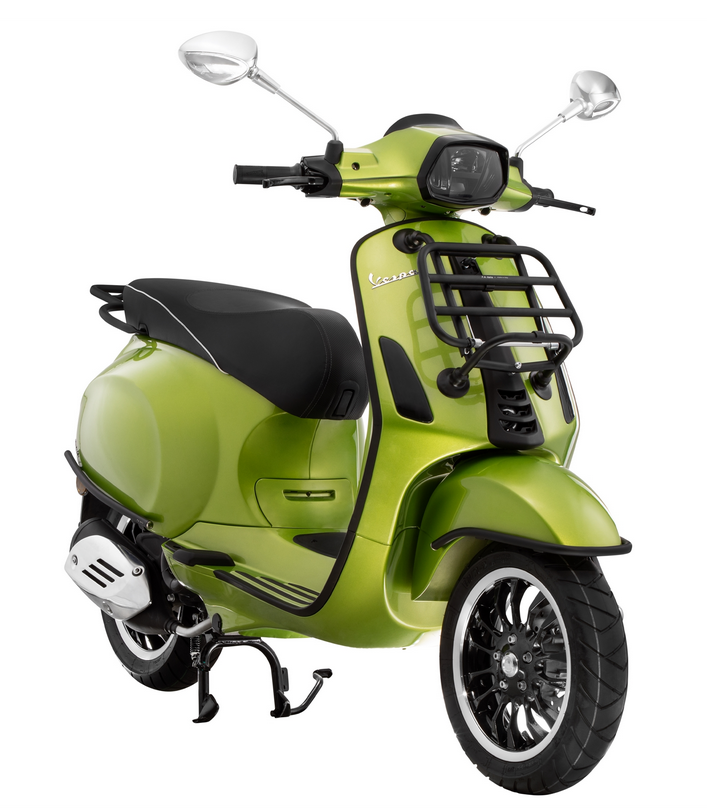 Portaequipajes trasero para Vespa Primavera /Sprint /Elettrica 50-150ccm, negro mate