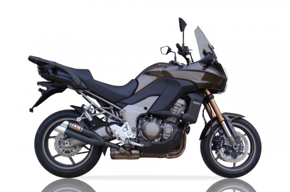 IXIL HYPERLOW BLACK XL silenciador trasero de acero inoxidable para Kawasaki Versys 1000 (Bj.12-)