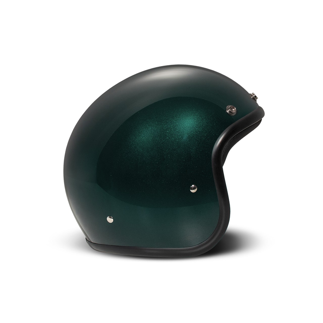 Casco DMD jet Retro, verde, purpurina, verde intenso, fibra de vidrio, ECE 22.06