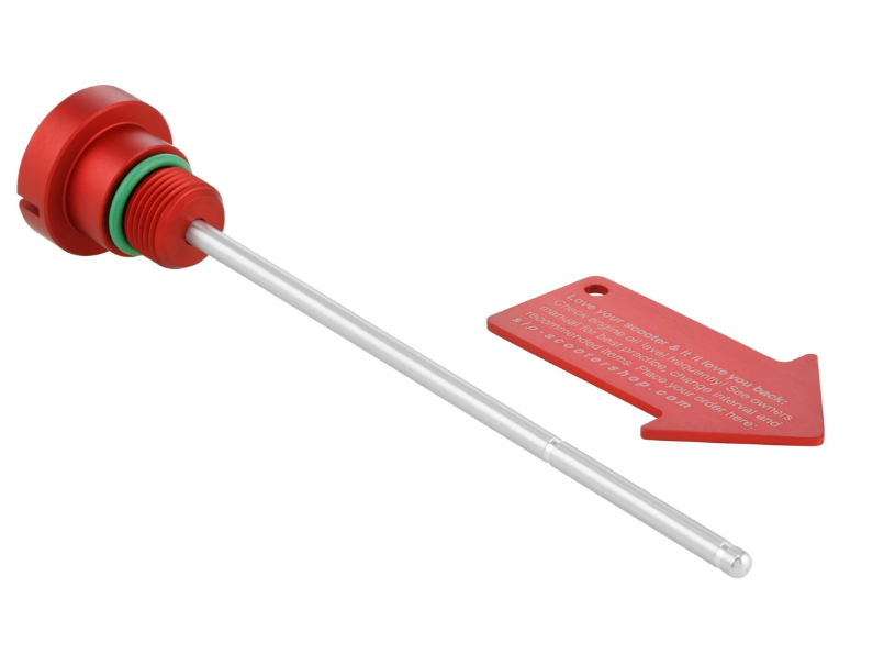 Tapón de llenado de aceite de motor para Vespa LX/S 3V es decir 125-150ccm 4T AC, rojo mate