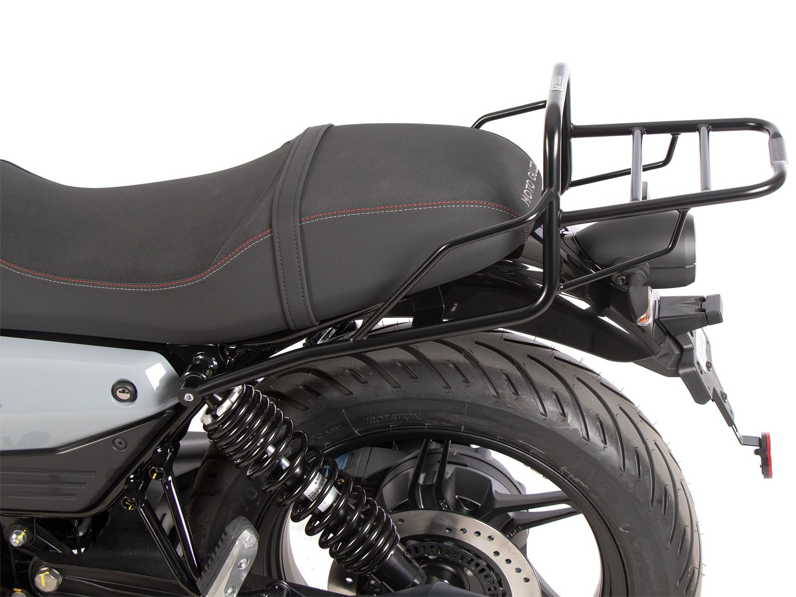 Portaequipajes tubular negro para Moto Guzzi V7 850 Sport (25-) Hepco & Becker