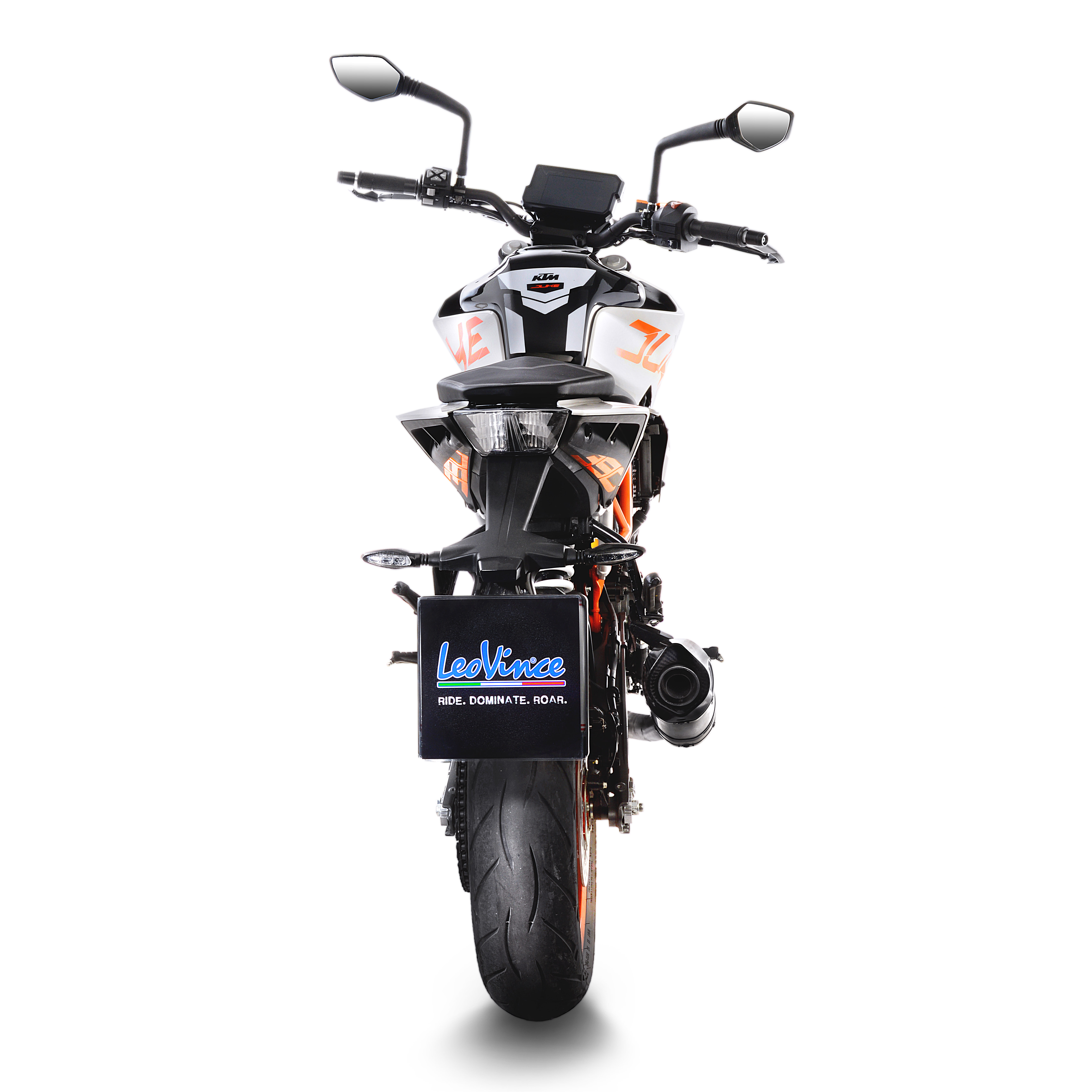 Sistema de escape LeoVince SBK LV One Evo 2, acero inoxidable, slip on para KTM Duke / RC (Bj.17-19)