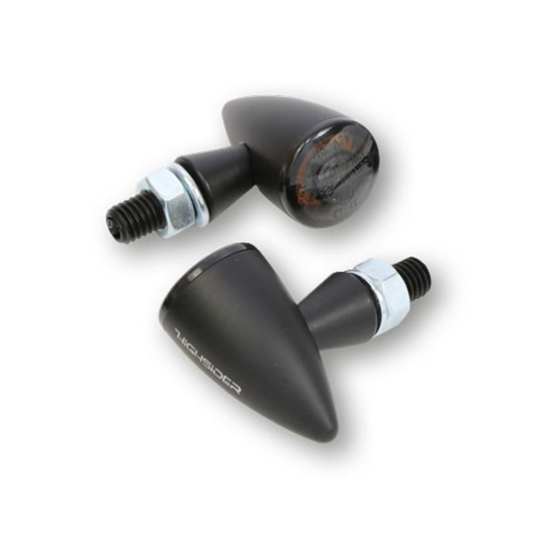 HIGHSIDER pro Apollo Bullet Piloto trasero LED, luz de freno, intermitente negro/tintado 3en1, homologado E (par)