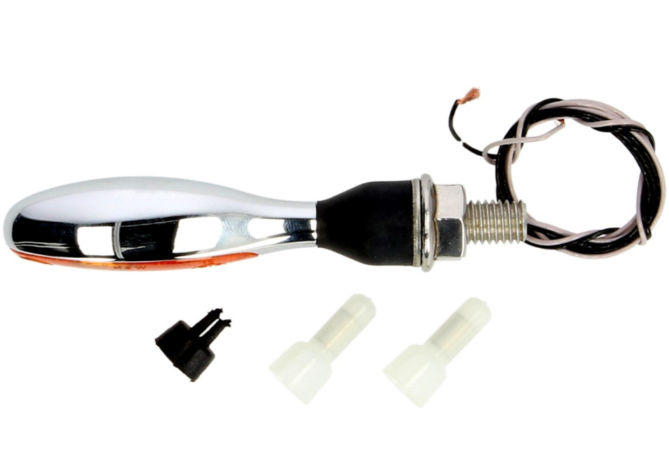 Indicador Kellermann, Micro 1000 Halogen, acero, halógeno, HR/HL, 12 V, 6 W, cromo brillante, M8x20
