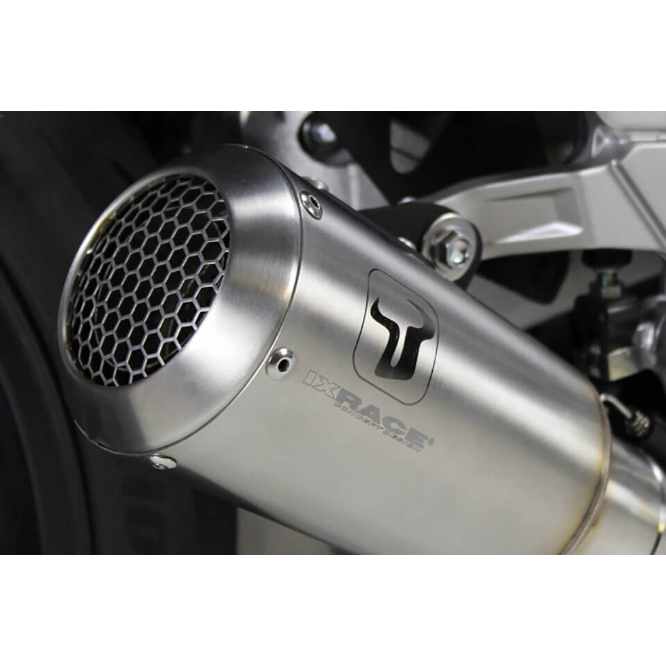 IXRACE MK2 silenciador trasero KTM Duke 125/390, RC 125/390, acero inoxidable, homologado E, Euro4