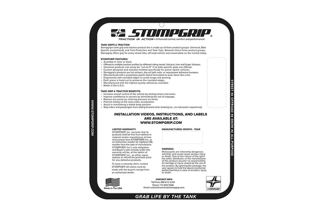 Stompgrip transparente Volcano para Ducati Panigale V4 2022-