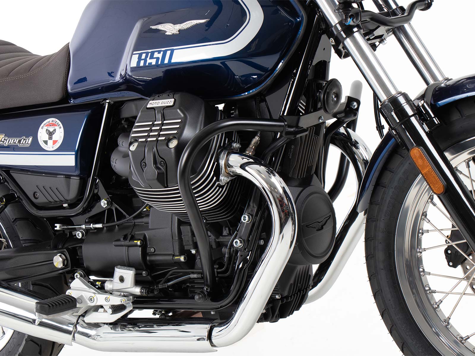 Guardamotor negro para Moto Guzzi V7 850 Stone Corsa (2024) Hepco & Becker