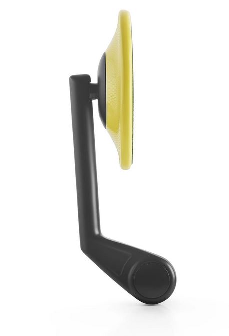 Espejo de manillar RIZOMA E-POP izquierda o derecha para Vespa, negro/amarillo