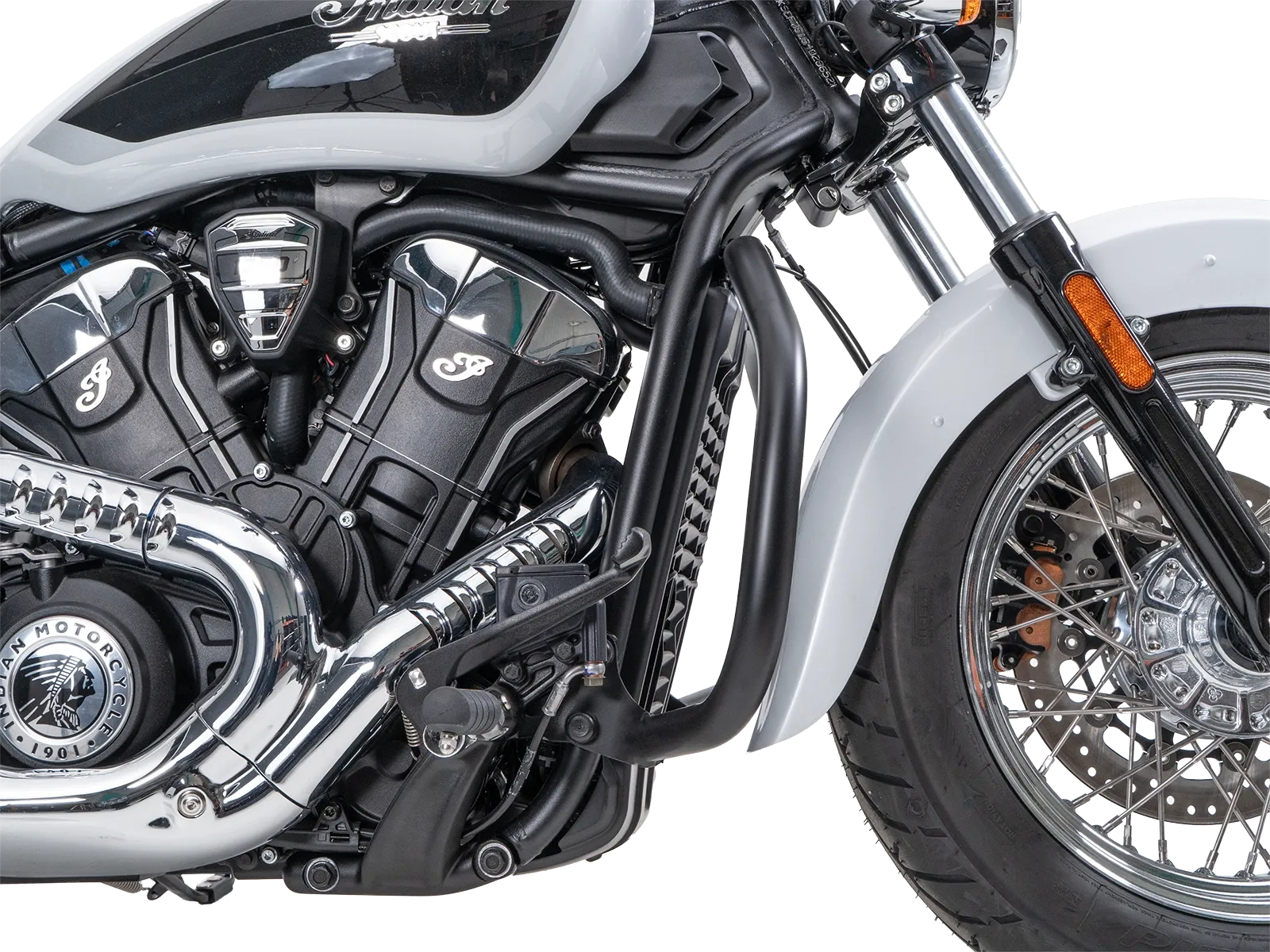Protector de motor negro para Indian Scout Classic 1250 (25-) Hepco & Becker