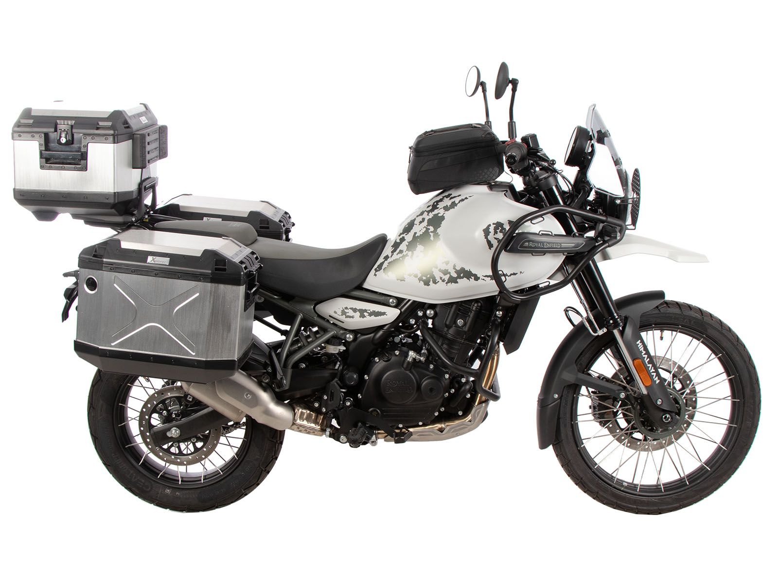 Portaequipajes Alurack top case negro sobre portaequipajes original para Royal Enfield Himalayan 450 (24-)