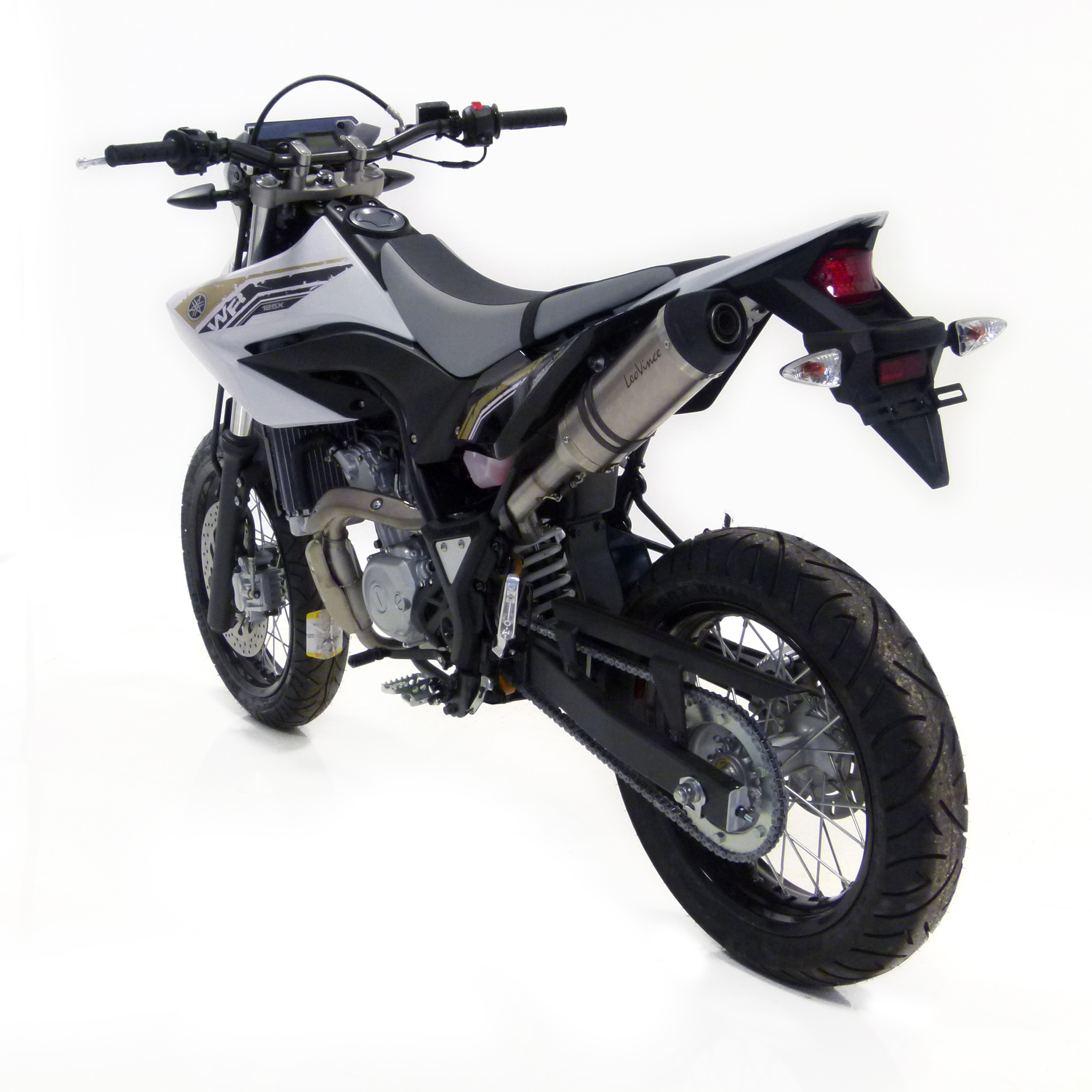 Sistema de escape LeoVince SBK LV One Evo 2, acero inoxidable, slip on para Yamaha WR 125 R/X (My.09-16)