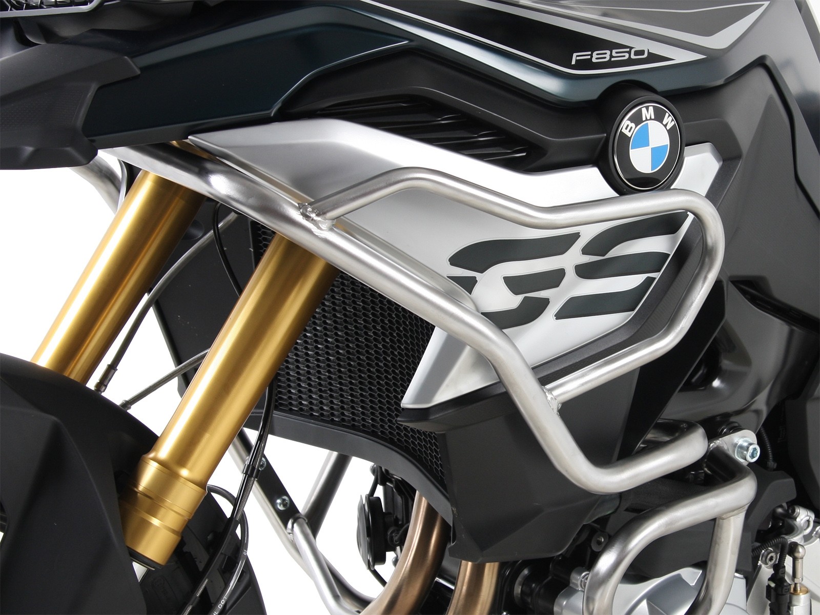Protector de depósito de acero inoxidable para BMW F 850 GS Hepco & Becker
