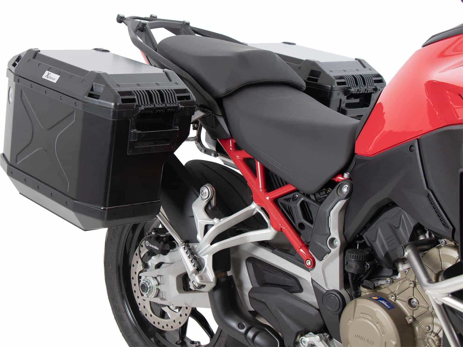 Juego portaequipajes Cutout incl. juego portaequipajes Xplorer Cutout negro para Ducati Multistrada V4 (25-)