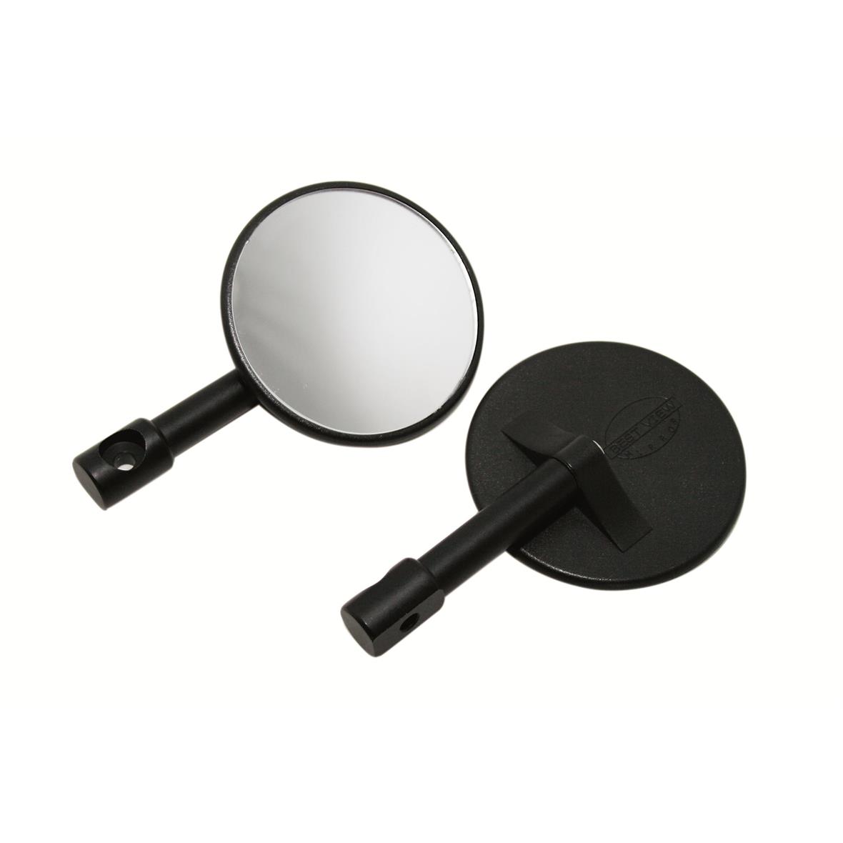 Espejo de manillar MINI para Vespa, derecha e izquierda, negro