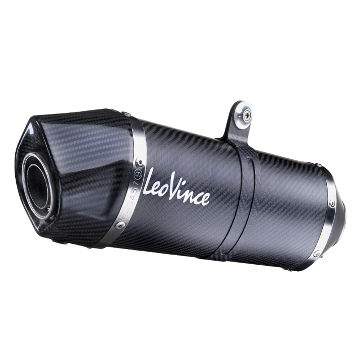 Sistema de escape LeoVince SBK LV One Evo 2, carbono, slip on para KTM Duke / RC (Bj.17-19)