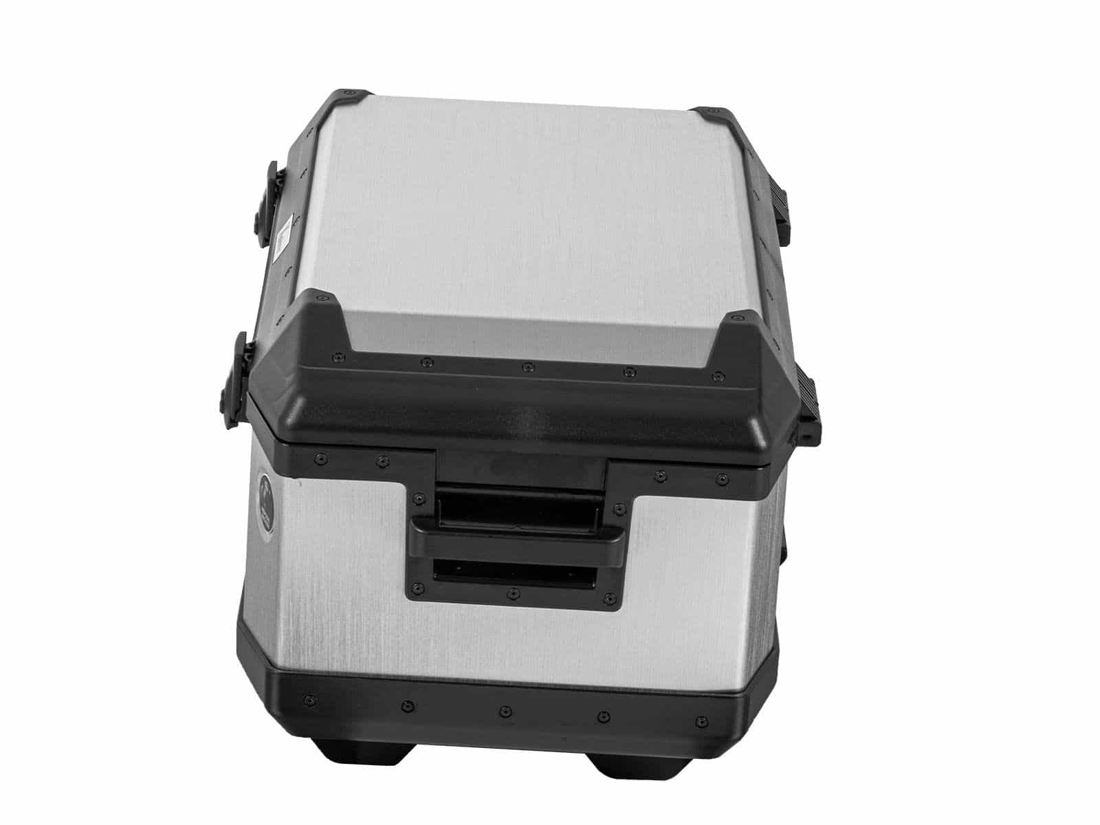 Maletín superior de aluminio Xplorer 60 litros aluminio plata Hepco & Becker