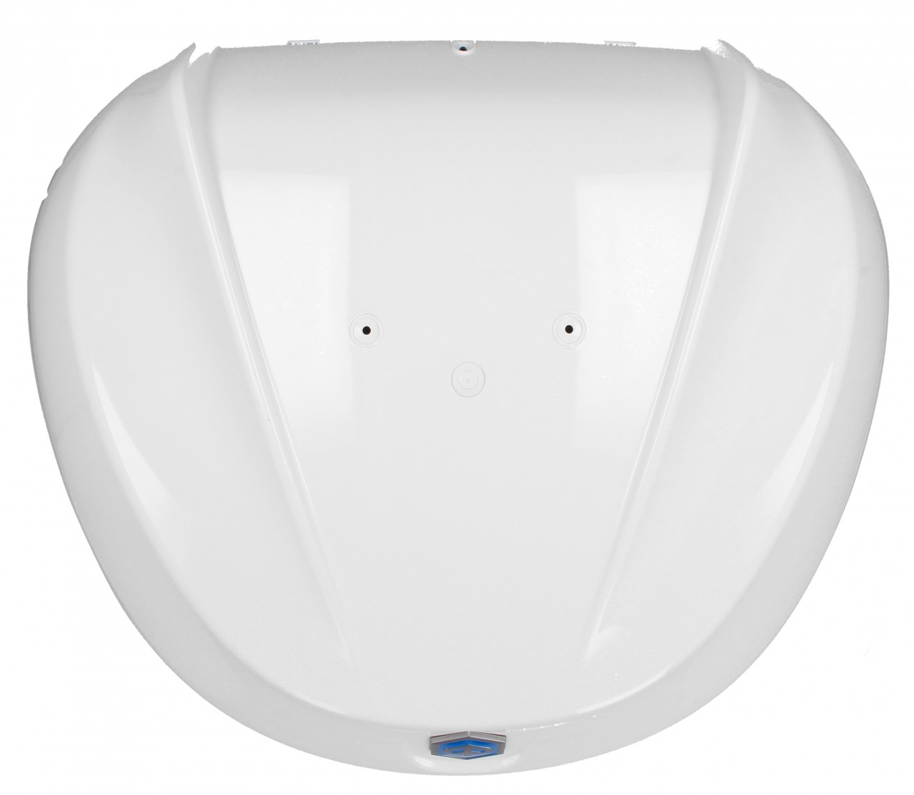 Kit maletín superior 36 l. Blanco Luna 533 Original Piaggio para Beverly HPE (incl. placa de montaje)