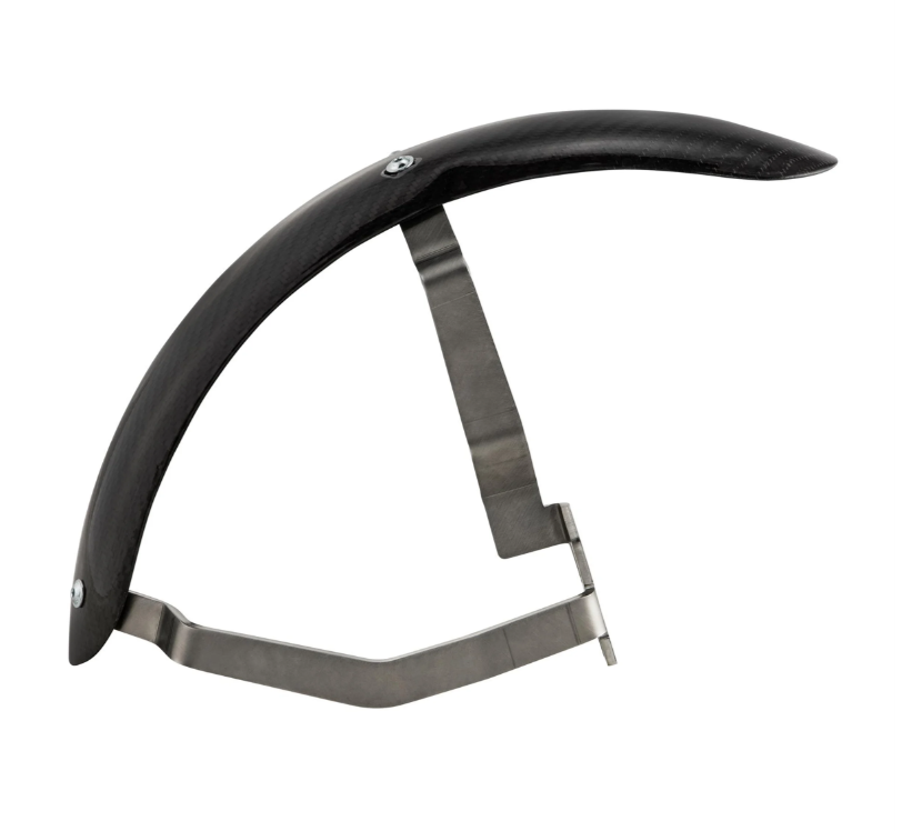 Guardabarros 2.0 Garelli Race EVO II para Vespa PX 80-200ccm, carbono transparente, soporte de acero inoxidable